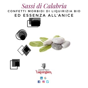 Sassi di Calabria confetti di liquirizia  all'anice