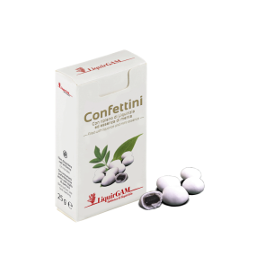 Confettini con ripieno di liquirizia D.O.P. biologici ed essenza di menta