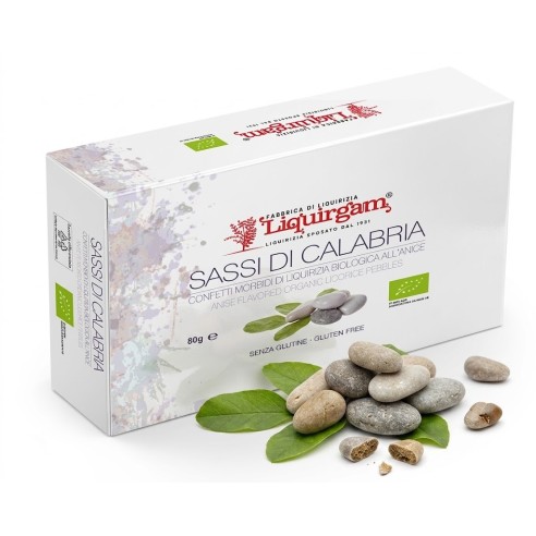 Sassi di Calabria - confetti morbidi di liquirizia biologica all'anice