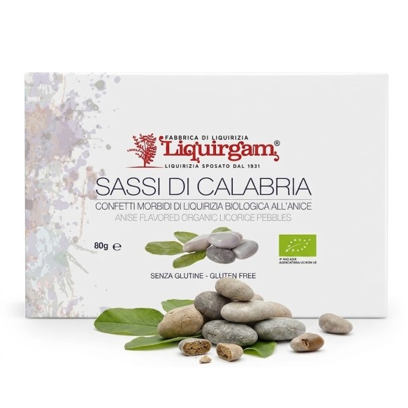 Sassi di Calabria - confetti morbidi di liquirizia biologica all'anice