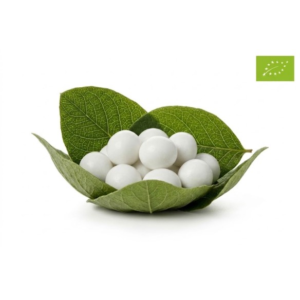 Confettini con ripieno di liquirizia biologica ed essenza alla menta