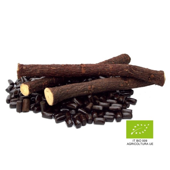 Tronchetti di liquirizia biologica aromatizzata all'anice